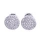 Men's Sterling Silver Iced Out 9 mm 3D CZ Round Screw Back Earrings