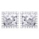 Men's Hip Hop Square Nugget Sterling Silver Plated Screw Back Earrings-Silver