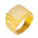 Men's Hip Hop 14k Gold Plated All Around CZ Band Fully Hand Setting Pinky Ring