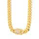 Men's Heavy 12 mm Gold Plated Stainless Steel Cuban Chain Necklace 18 / 20 / 24 inches