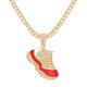 Basketball Shoe Pendant 24 inch Tennis Chain Necklace