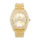 Hip Hop Bling Men's Gold Silver Plated CZ Metal Band Watches