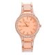 Lady's Women's Luxury CZ Iced Out Rose Gold Plated Metal Watches