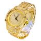 Men's Fashion Gold Plated Iced Out Heavy Metal Band Watches