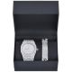 Men's Hip Hop Fully Iced Out CZ Silver Plated Watch and ID Bracelet SET