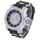 Men's Fashion Silver Tone Iced Out Silicone Band Techno Pave Heavy Watches